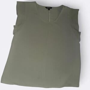 Express mint green flutter sleeve top